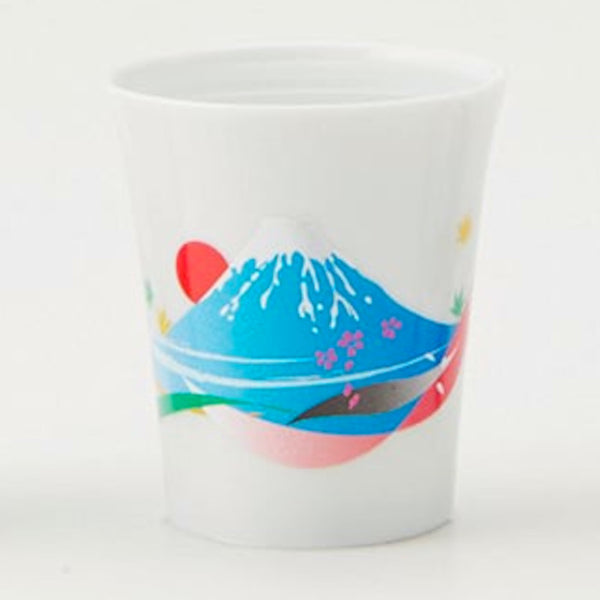 Color Changing Sake Cup Mino Ware Mt Fuji -Omotenashi Square