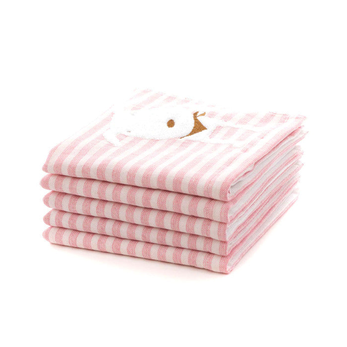 Baby washcloths Pink-Omotenashi Square
