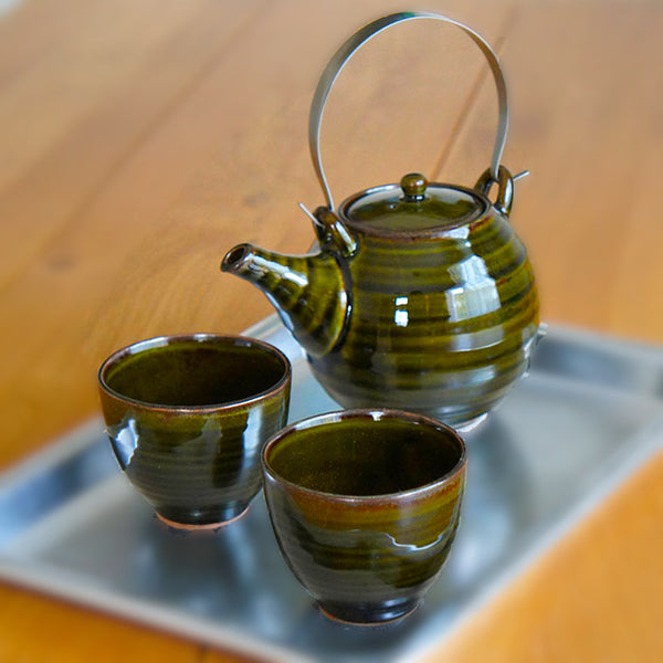 Mino Ware teapot and teacup set Zen -Omotenashi Square