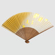 Japanese Folding Fan with Gold Leaf: Yellow