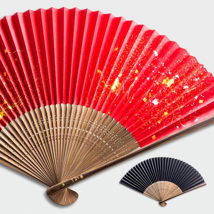 Japanese Folding Fans with Gold Leaf