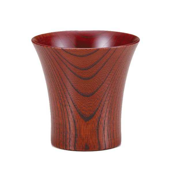Japanese Lacquer Cups Keyaki Red -Omotenashi Square, LLC 