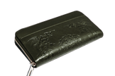 Long leather wallet with SHO-SO-IN pattern AWONIYOSHI <HIGH-END> 2668 Omotenashi Square, LLC darkgreen 