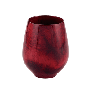 Round-Shape Japanese Lacquer cups Red -Omotenashi Square